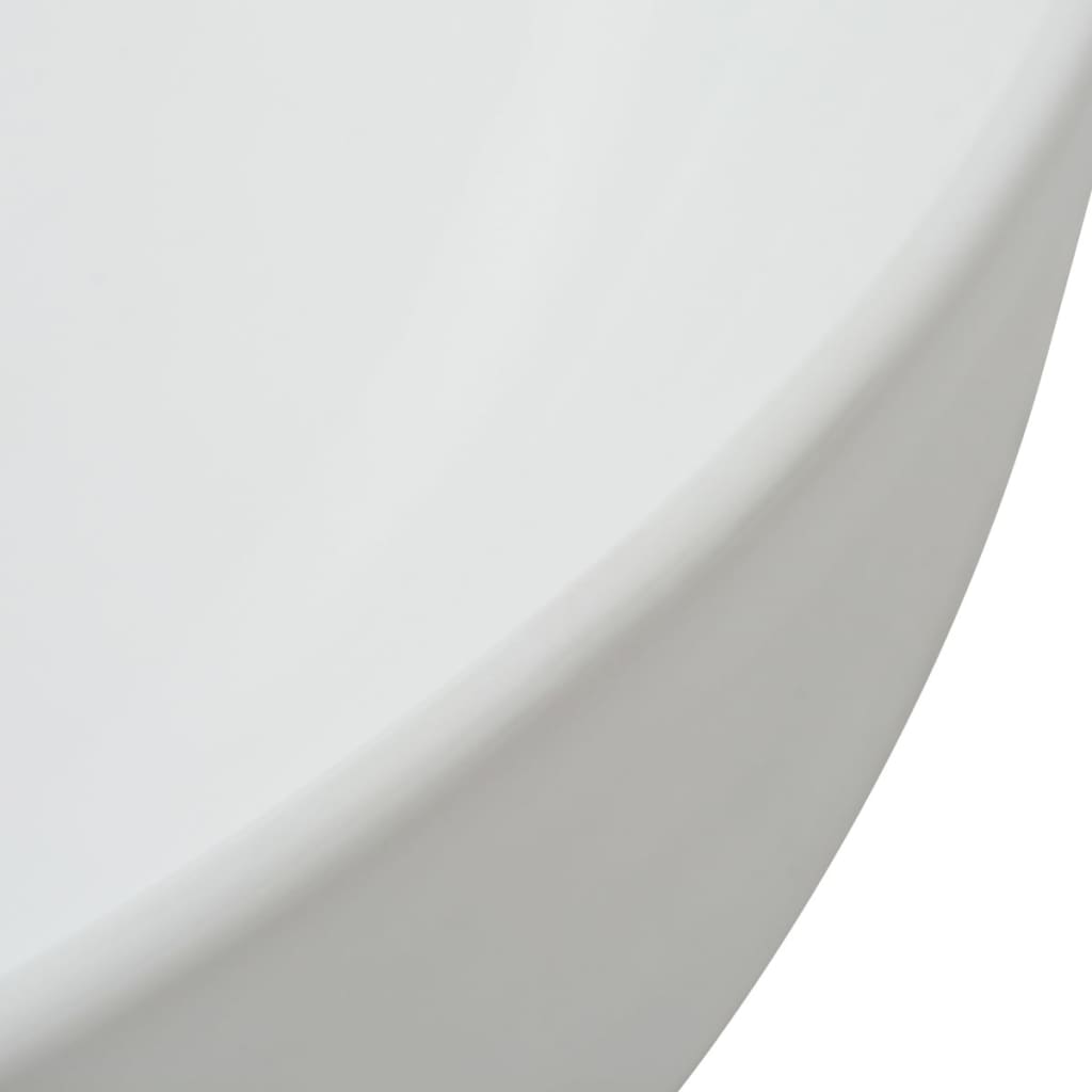 vidaXL 洗面ボウル 陶器製 50.5x41x12cm ホワイト 三角形