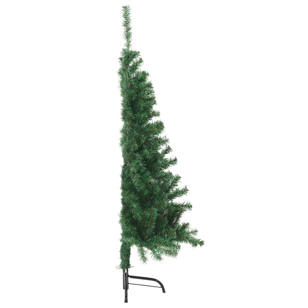 vidaXL ハーフ型 フェイククリスマスツリー スタンド付 グリーン 120 cm PVC製