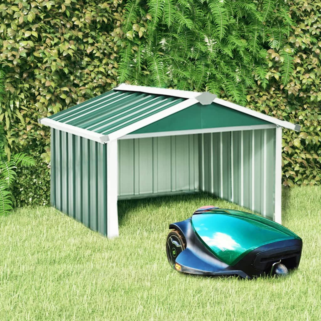 vidaXL ガーデン ロボット芝刈り機 小屋 92x97x63 cm 亜鉛メッキ鋼 グリーン