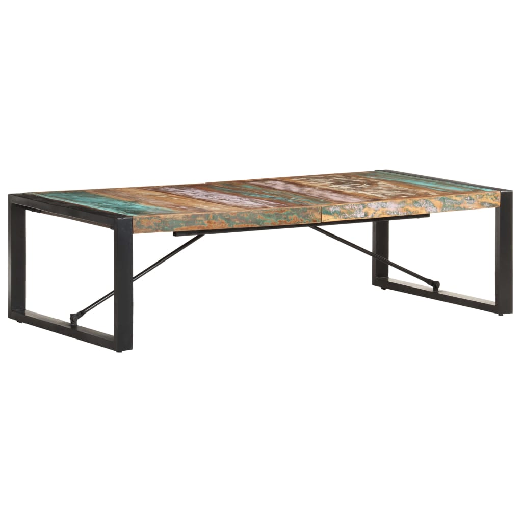 vidaXL コーヒーテーブル 140x70x40cm 無垢の再生木材