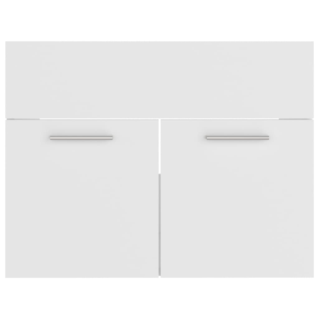 vidaXL バスルーム家具2点セット ホワイト パーティクルボード