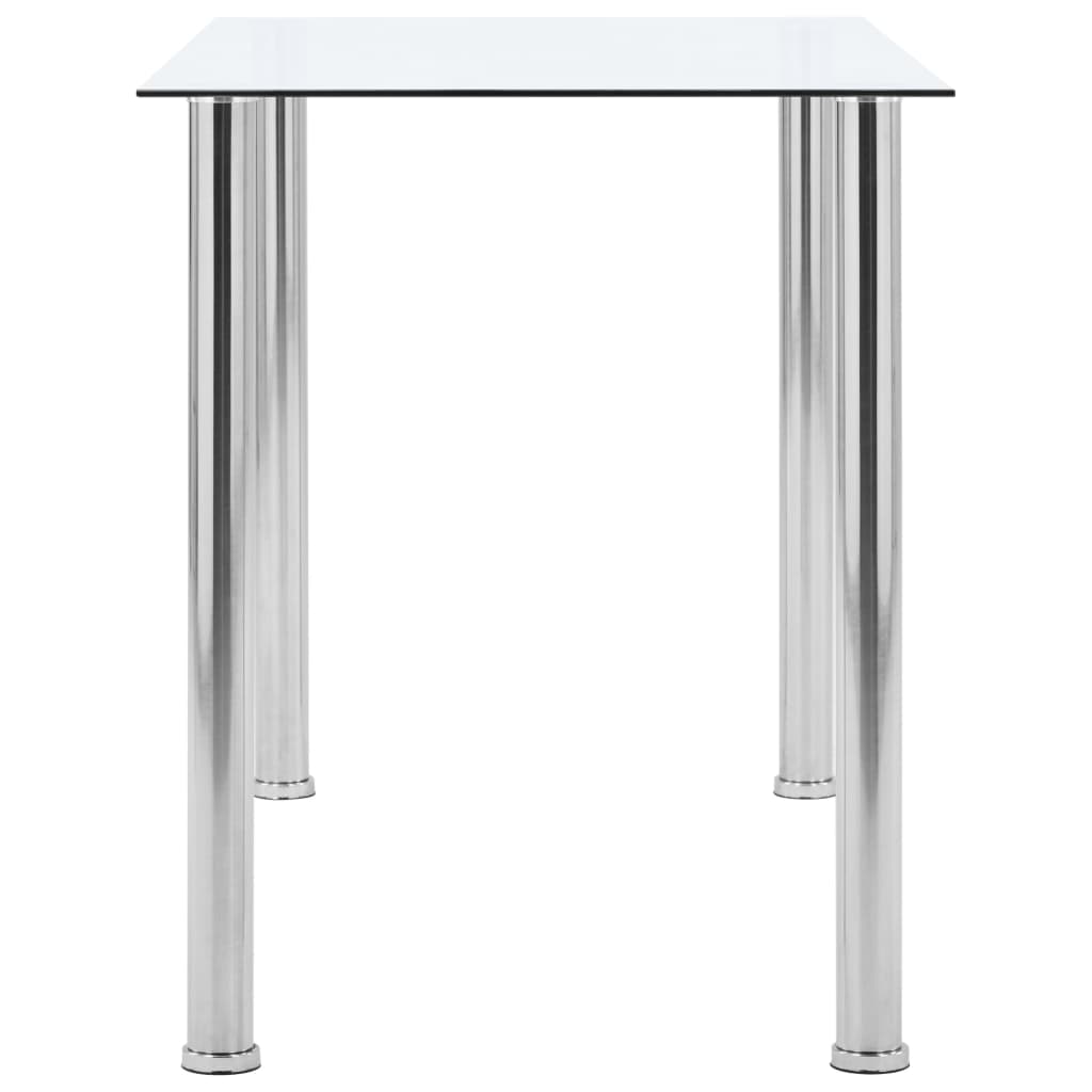 vidaXL ダイニングテーブル 透明 120x60x75cm 強化ガラス製