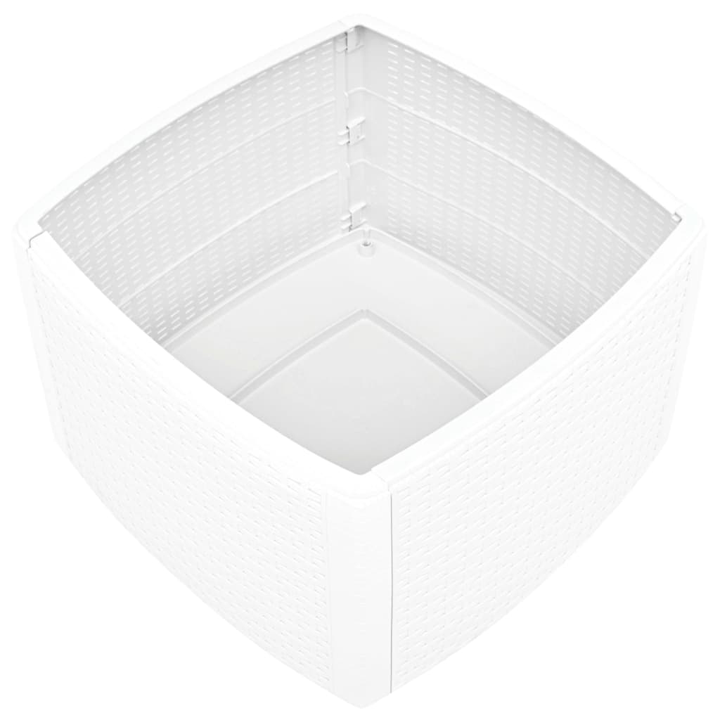 vidaXL サイドテーブル 54x54x36.5cm プラスチック製 ホワイト