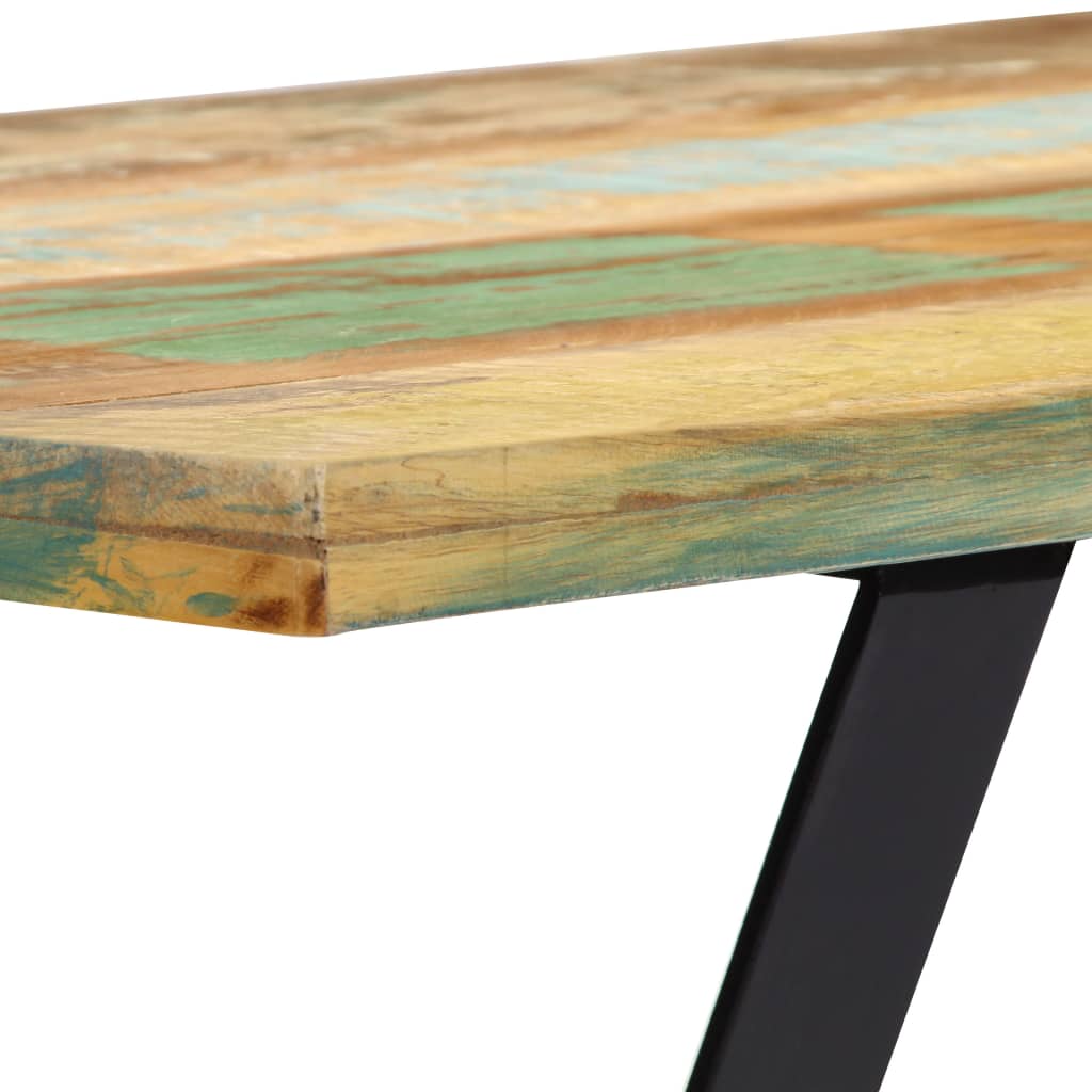 vidaXL ベンチ 160cm 無垢の再生木材