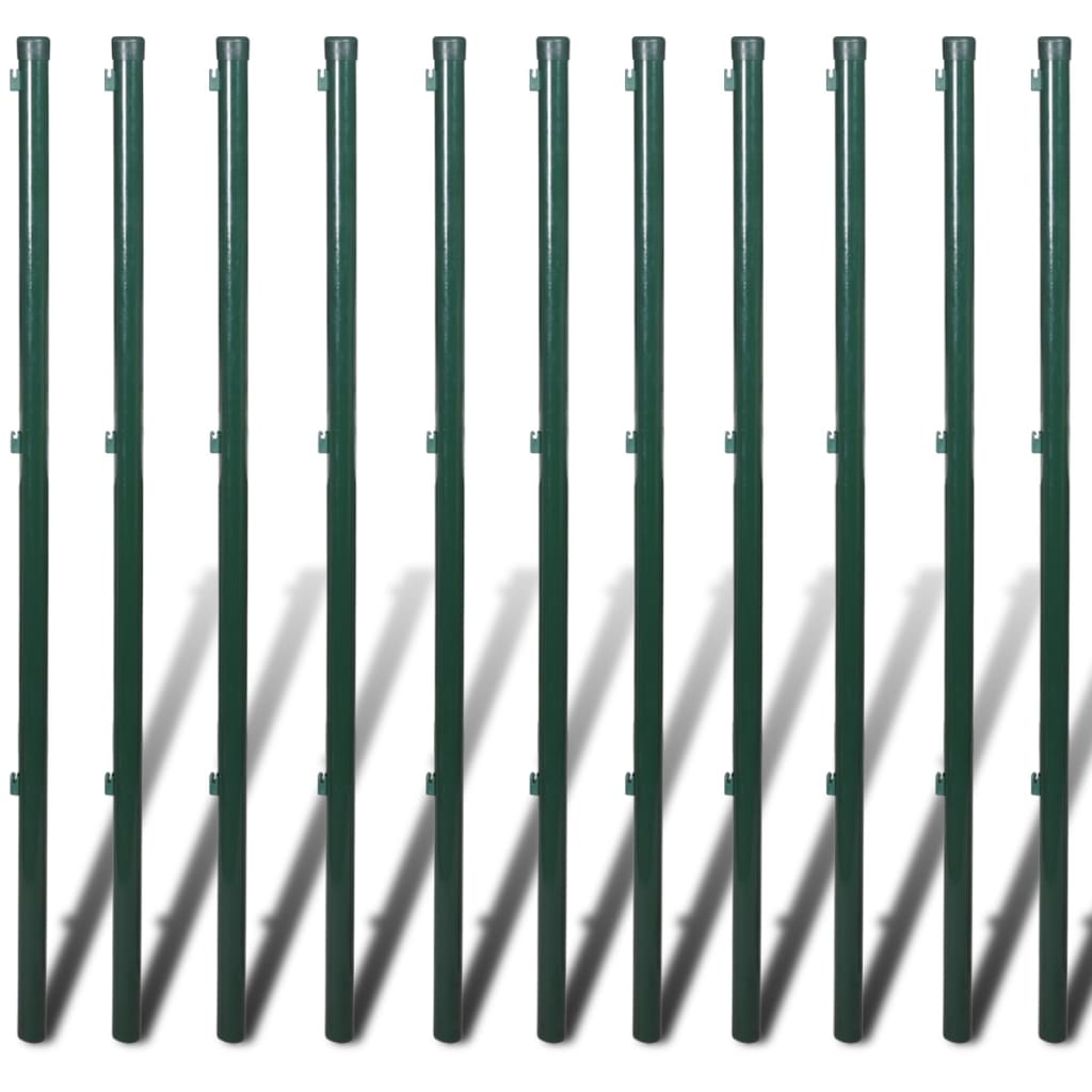 vidaXL 金網フェンス 支柱スパイク付き スチール製 0.8x25m