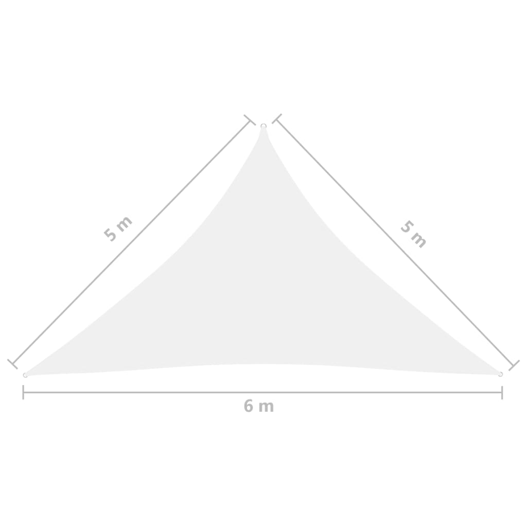 vidaXL サンシェードセイル 5x5x6m 三角形 オックスフォード生地 ホワイト