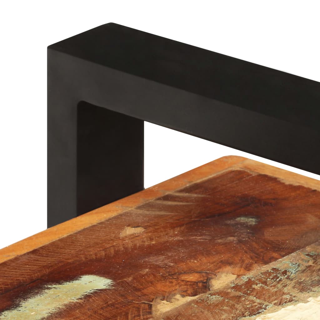 vidaXL サイドボード 棚3段付き 120x40x75cm 無垢の再生木材
