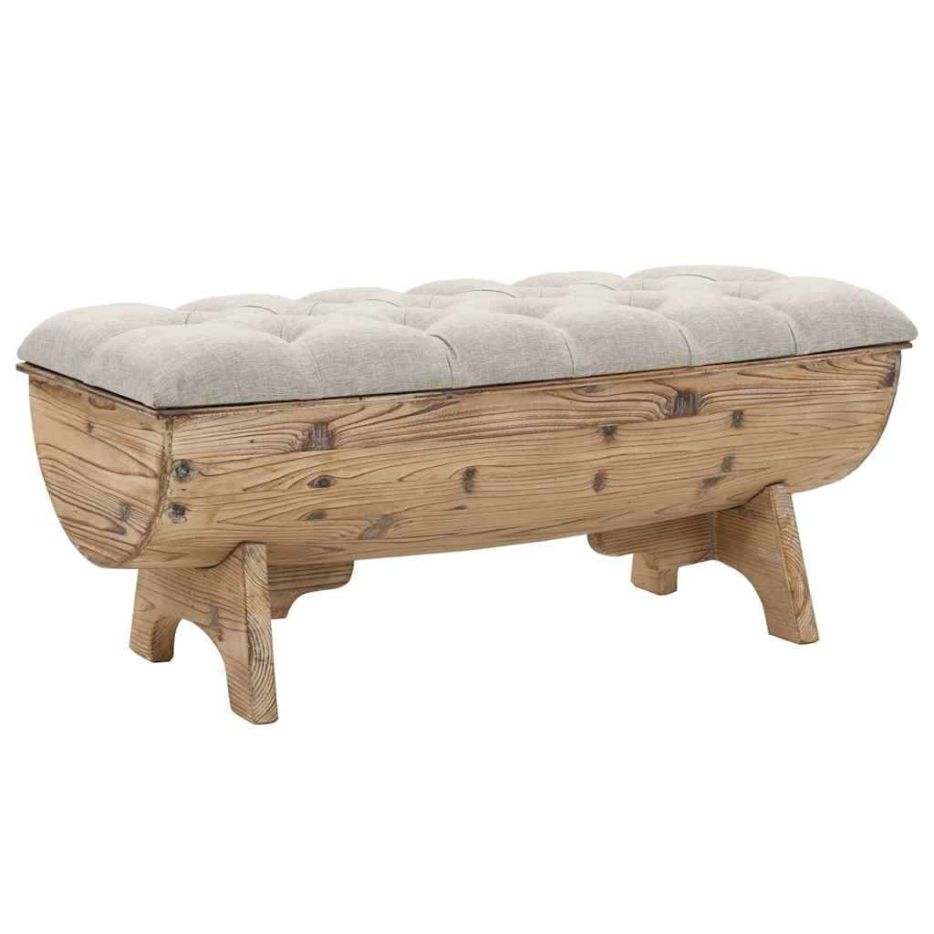 vidaXL 収納ベンチ 無垢材＆布製 103x51x44cm | vidaXL.jp