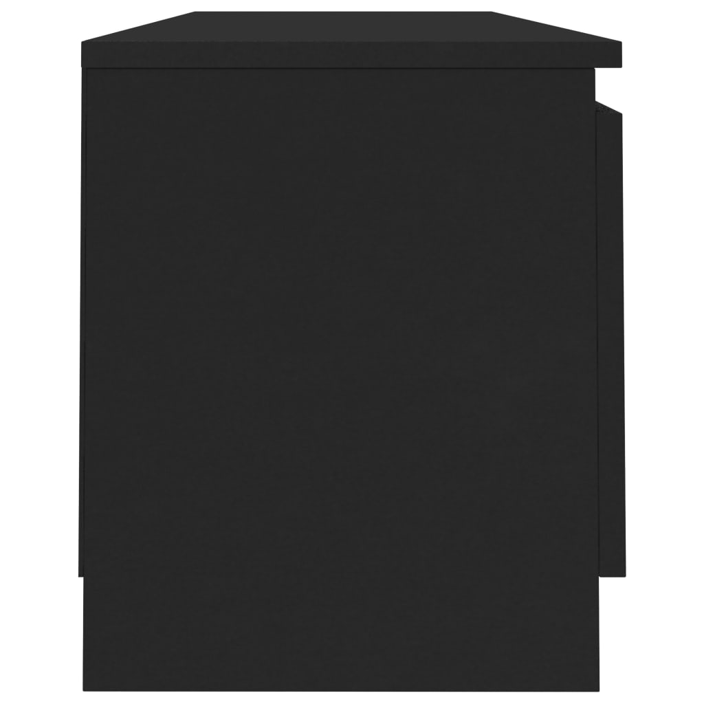 vidaXL TVキャビネット ブラック 120x30x35.5cm パーティクルボード