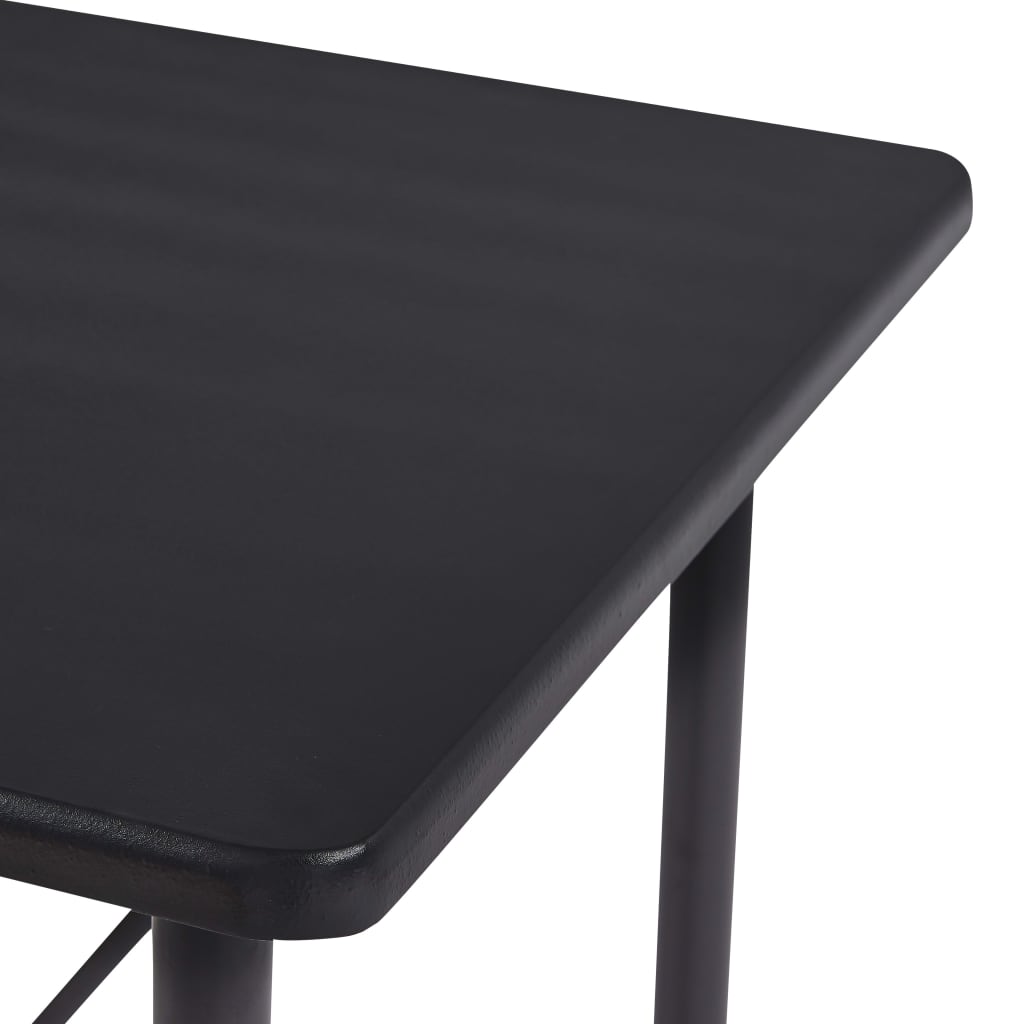 vidaXL バーテーブル ブラック 120x60x110cm MDF製