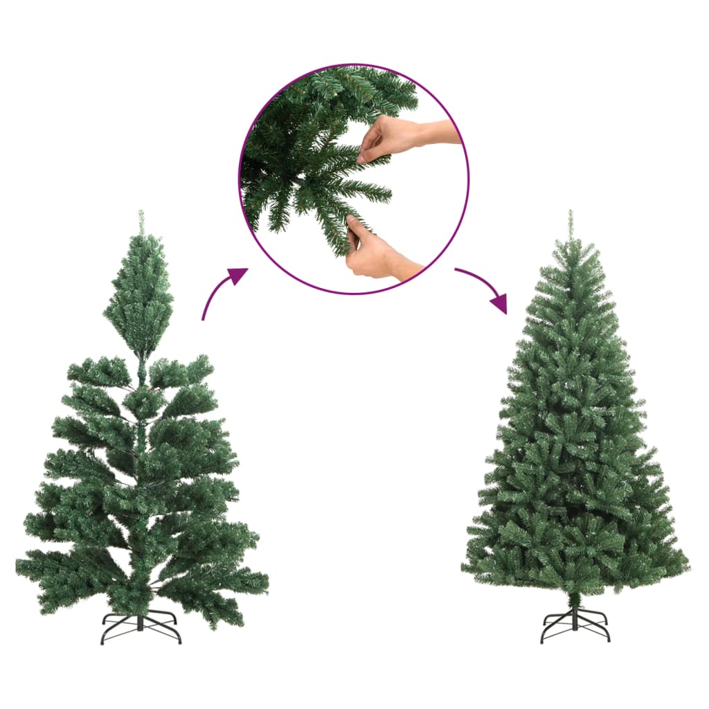 vidaXL スリム型 クリスマスツリー 210cm ホワイト