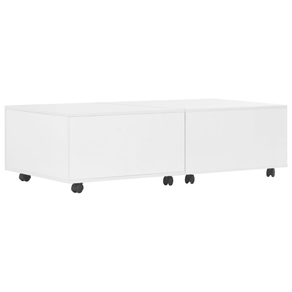 vidaXL コーヒーテーブル ハイグロス ホワイト 120x60x35 cm