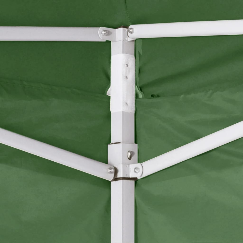 vidaXL 折りたたみ式テント グリーン 3x3m サイドウォール4枚