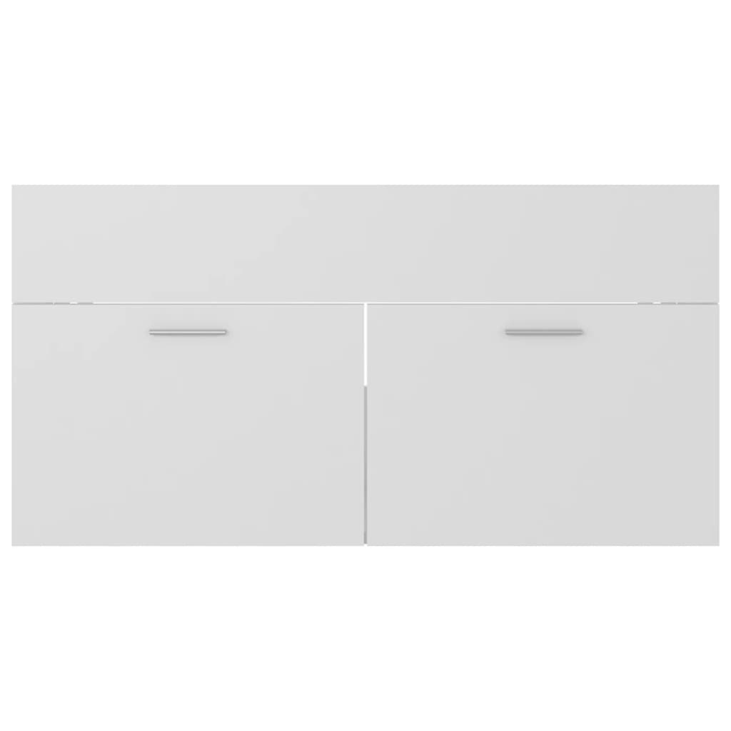 vidaXL バスルーム家具セット ホワイト エンジニアリングウッド (804800+2x804997)