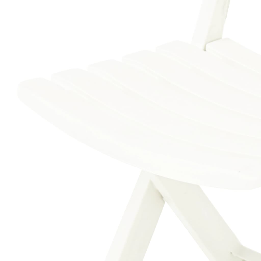 vidaXL 折りたたみガーデンチェア 2点 プラスチック製 ホワイト
