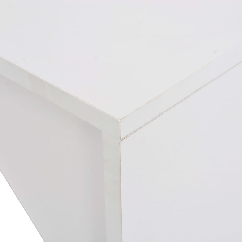 vidaXL バーテーブル キャビネット付き ホワイト 115x59x200cm