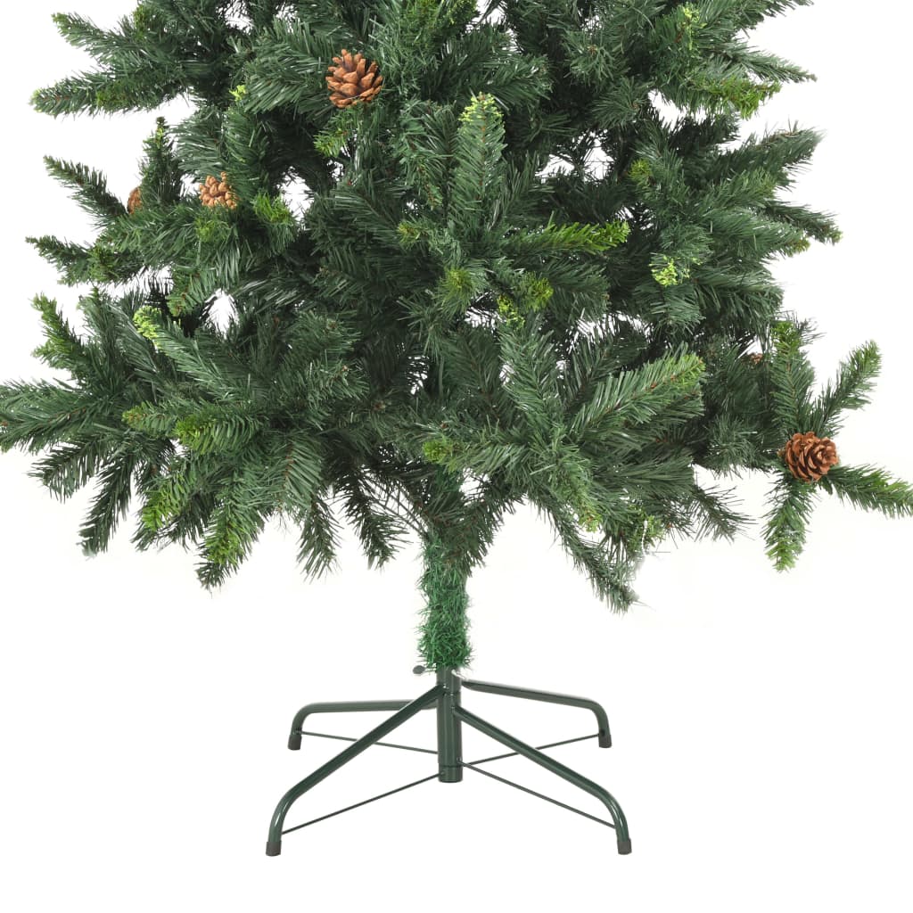 vidaXL フェイククリスマスツリー 松ぼっくり付き 180cm グリーン