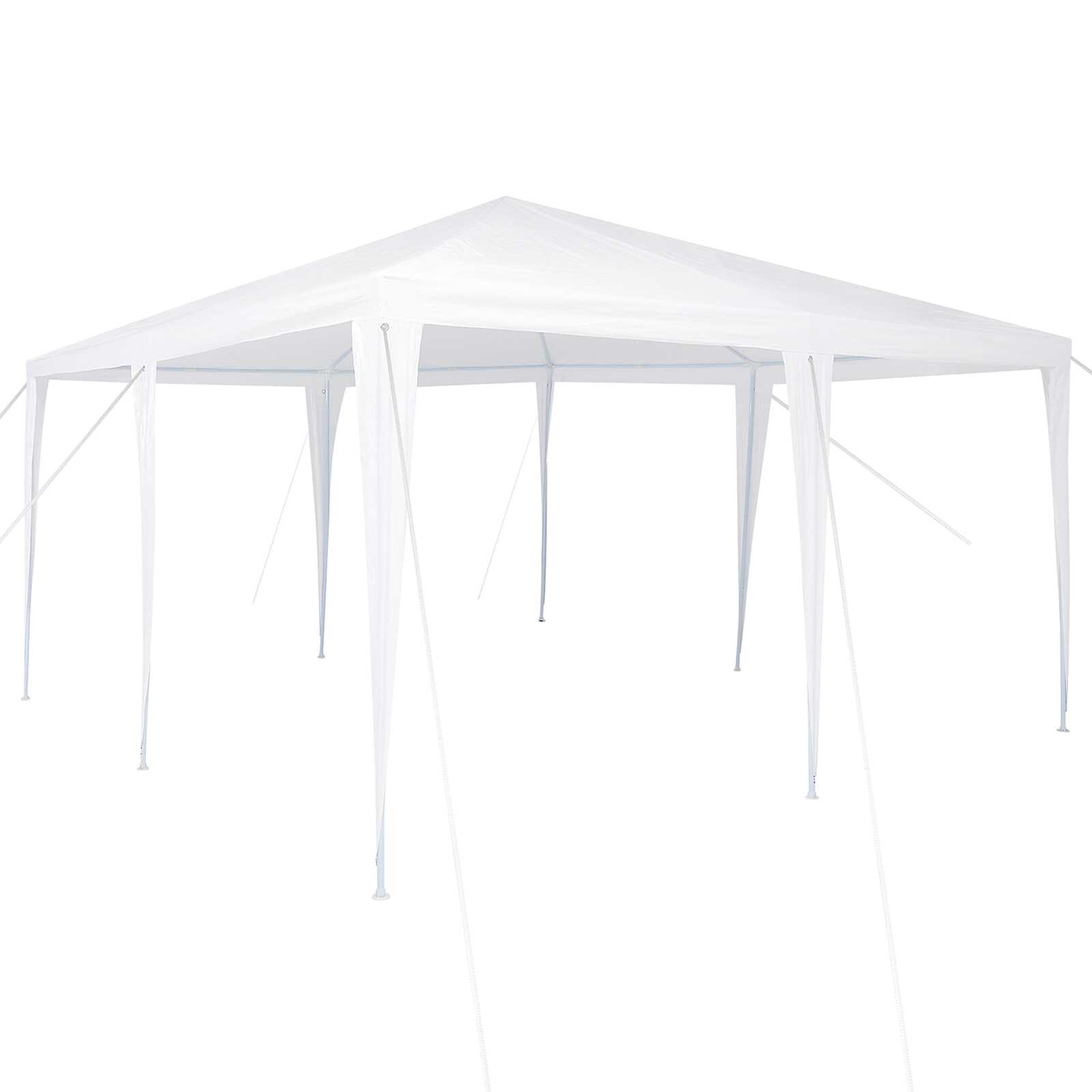 VidaXL ホワイトテント 400cm x 400cm vidaXL パーティーテント ホワイト 400 x 400 x 266 cm ポリエチレンと