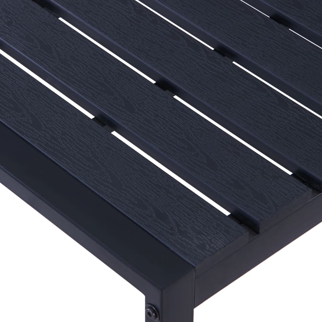 vidaXL ガーデンベンチ 120.5cm ポリスチレン板 ブラック
