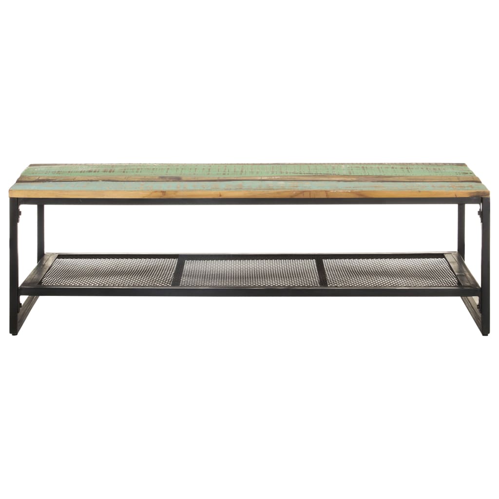 vidaXL コーヒーテーブル 110x60x35cm 無垢の再生木材