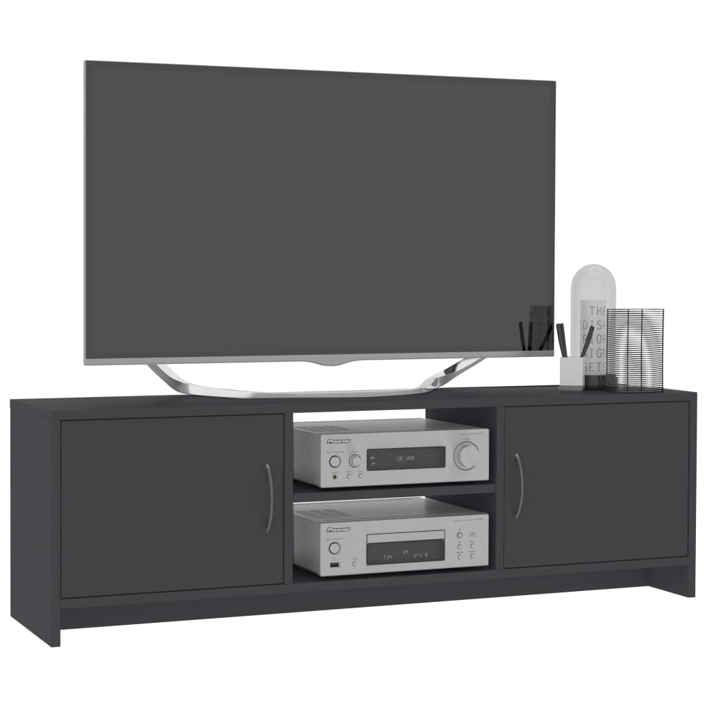 vidaXL TVキャビネット 灰色 120x30x37.5cm パーティクルボード