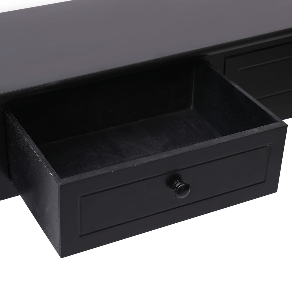 vidaXL コンソールテーブル 90x30x77cm 木製 ブラック