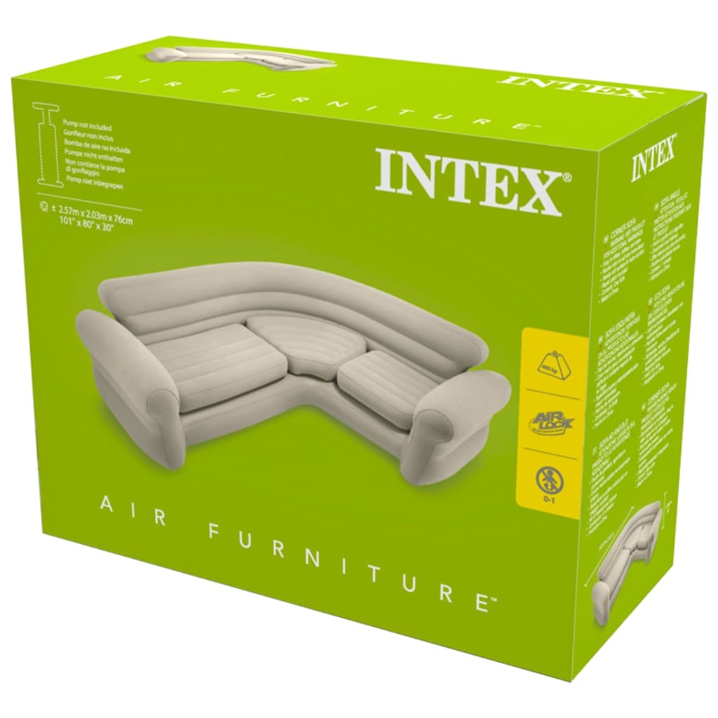 INTEX Intex インフレータブル コーナーソファ/カウチ 257x203x76cm 68575NP