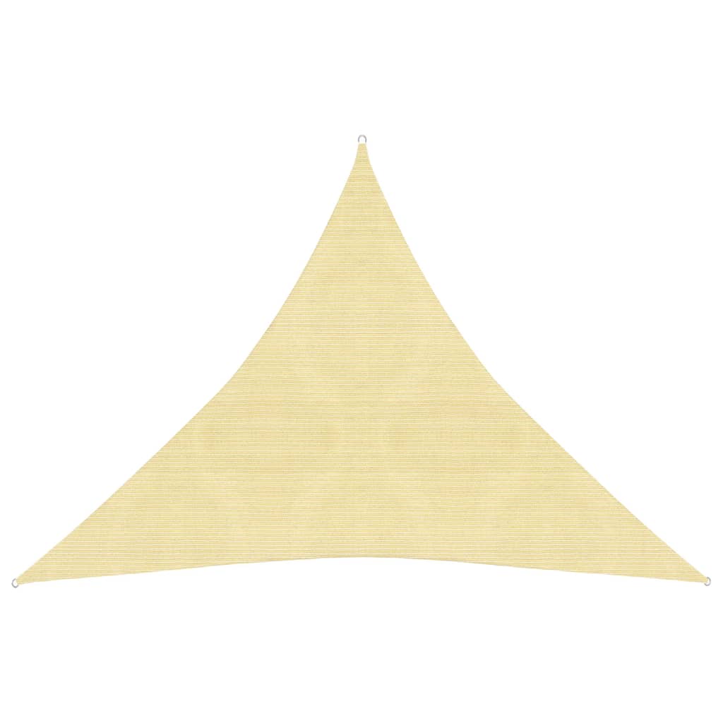 vidaXL サンシェード 高密度ポリエチレン製 三角形 5x5x5m ベージュ