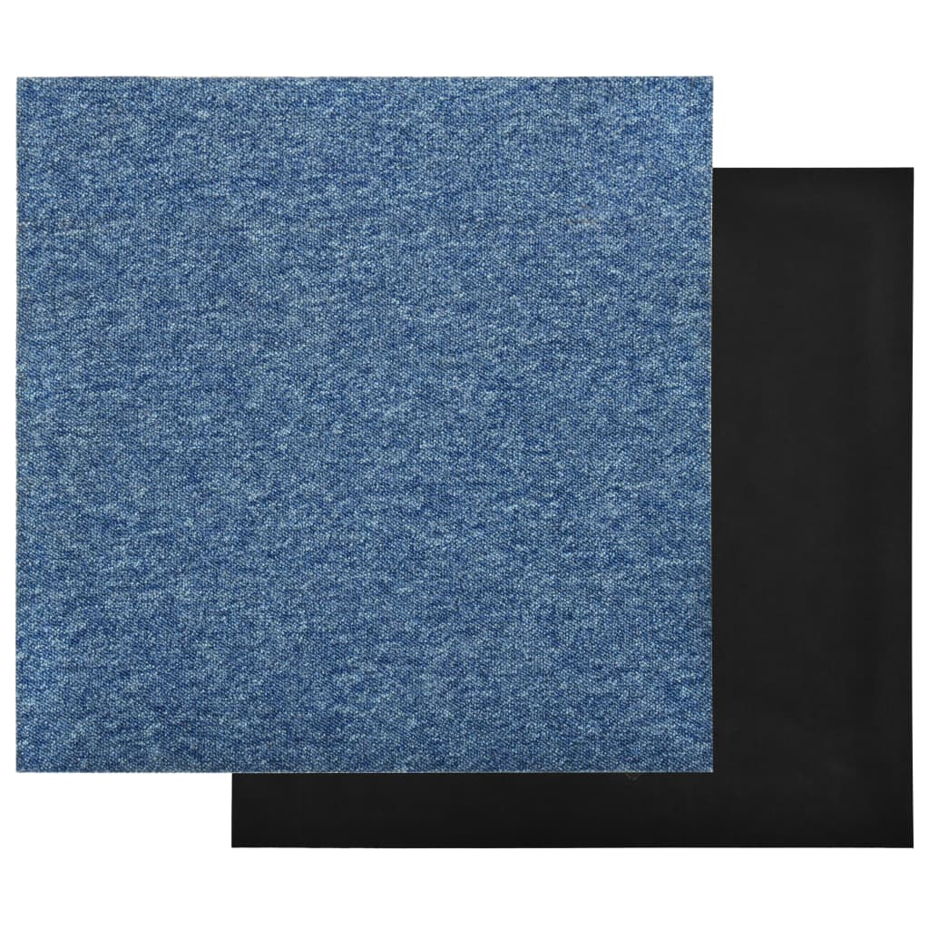 vidaXL カーペット フロアタイル 20点 5㎡ 50×50cm ブルー