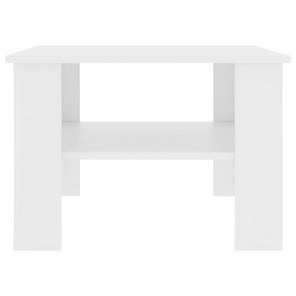 vidaXL コーヒーテーブル 白色 60x60x42cm パーティクルボード