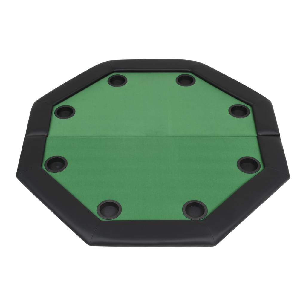 vidaXL 8人用ポーカーテーブル 2つ折り 八角形 グリーン