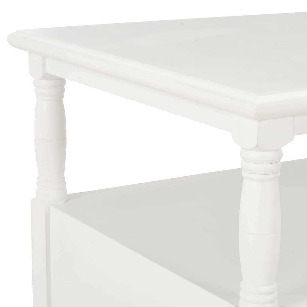 vidaXL コーヒーテーブル 110x55x45cm ホワイト 木製