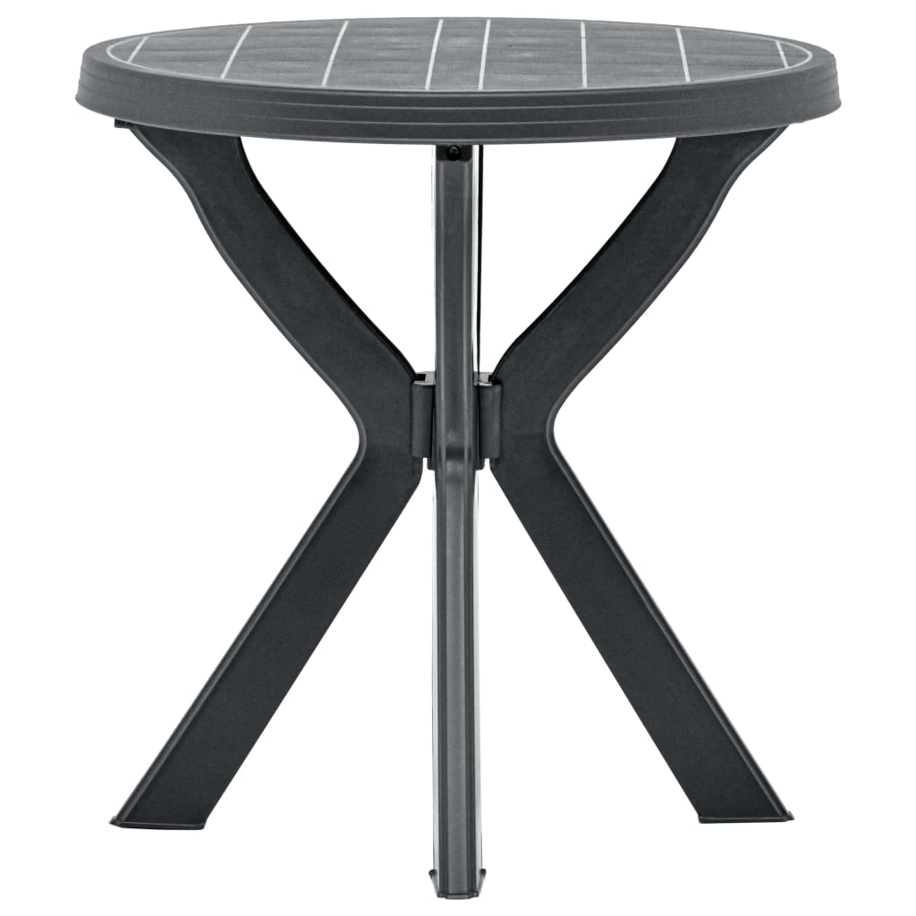 vidaXL ビストロテーブル 直径70cm プラスチック製 アントラシート