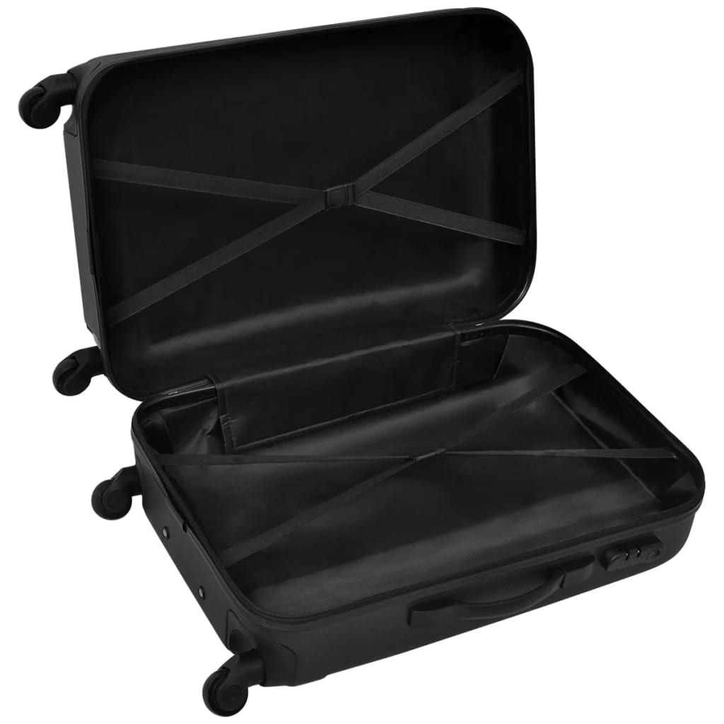 vidaXL ハードスーツケース3点セット ブラック