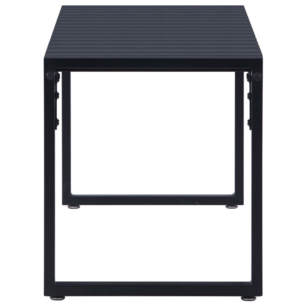 vidaXL ガーデンベンチ 120.5cm ポリスチレン板 ブラック