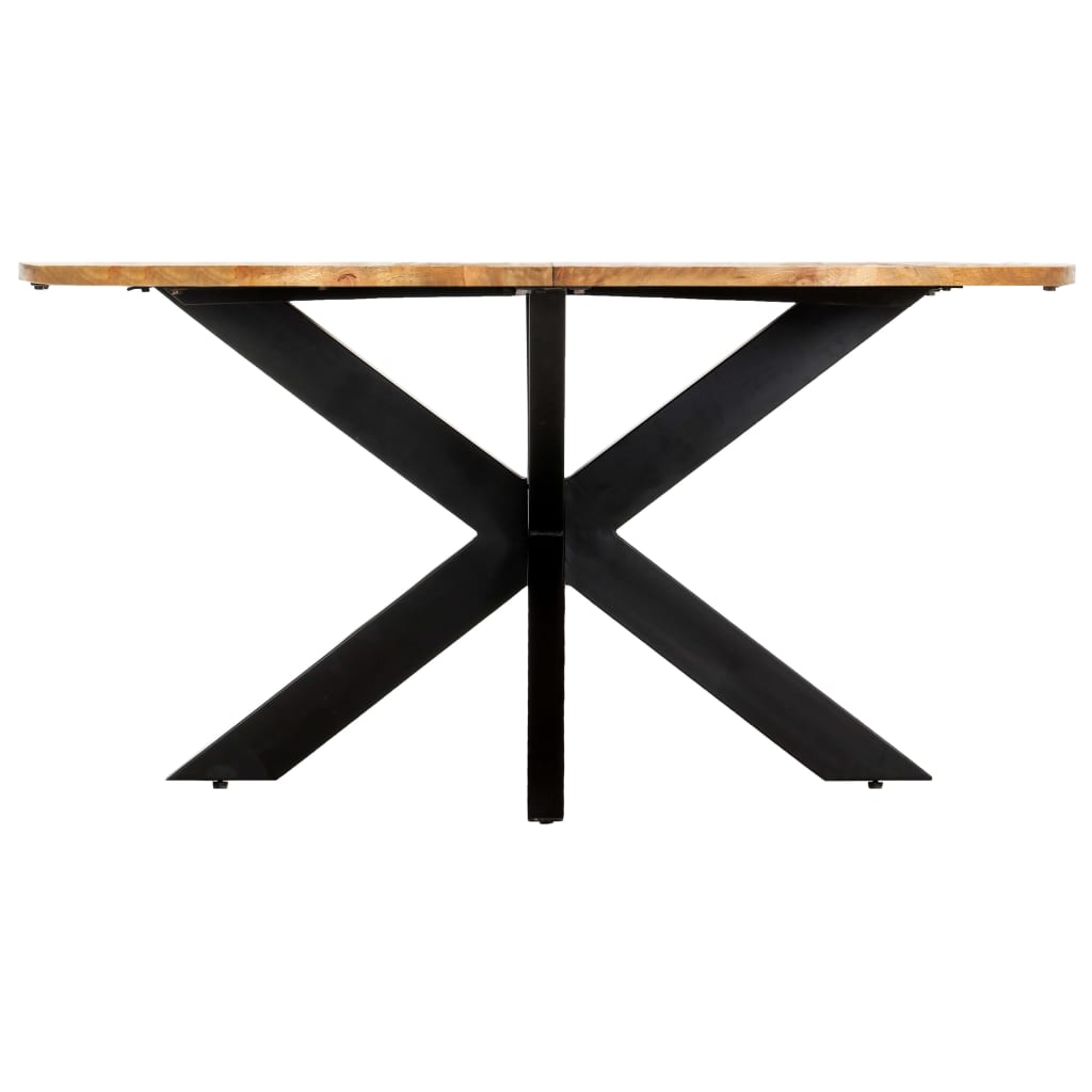 vidaXL ダイニングテーブル 丸型 150x76cm マンゴー無垢材