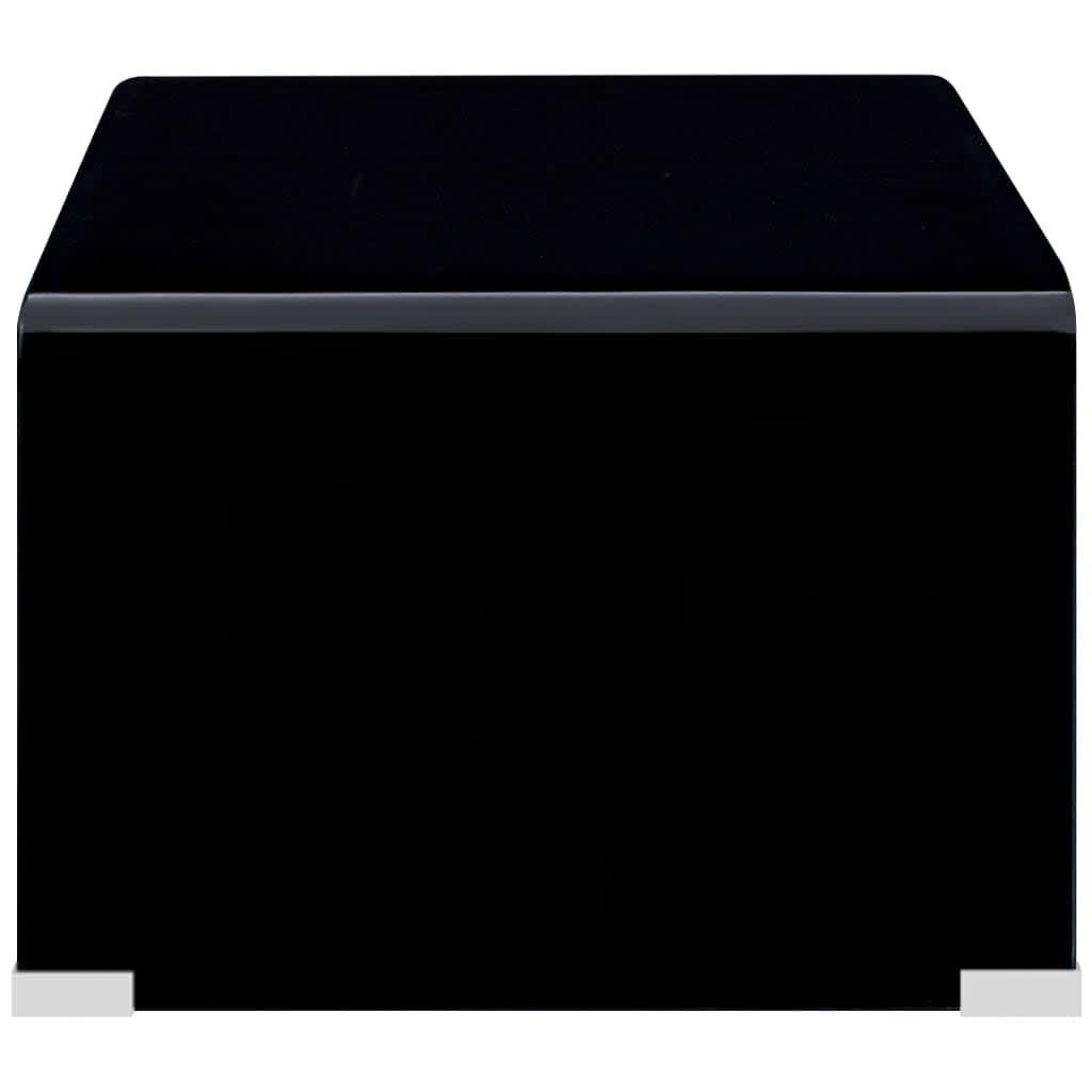 vidaXL コーヒーテーブル ブラック 98x45x31cm 強化ガラス製