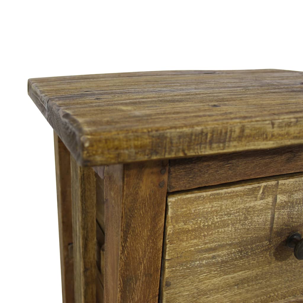 vidaXL ナイトテーブル 無垢の再生木材 40x30x51cm