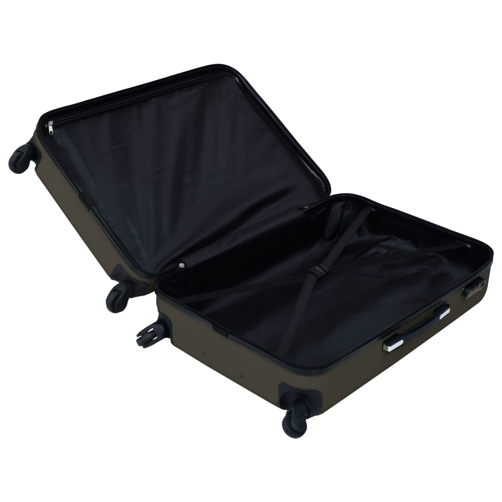 vidaXL ハードスーツケース3点セット アントラシート ABS製