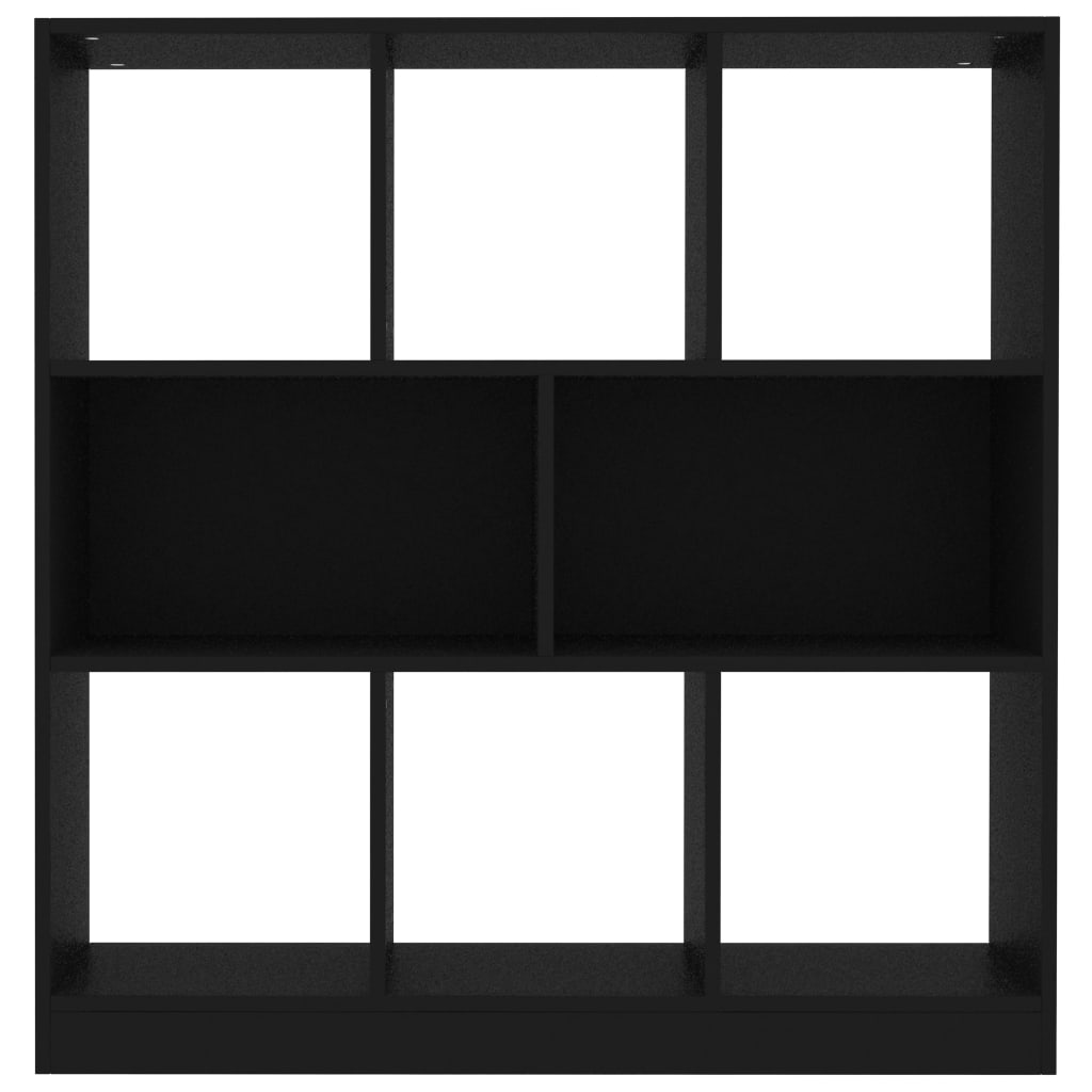 vidaXL ブックキャビネット 黒色 97.5x29.5x100cm パーティクルボード