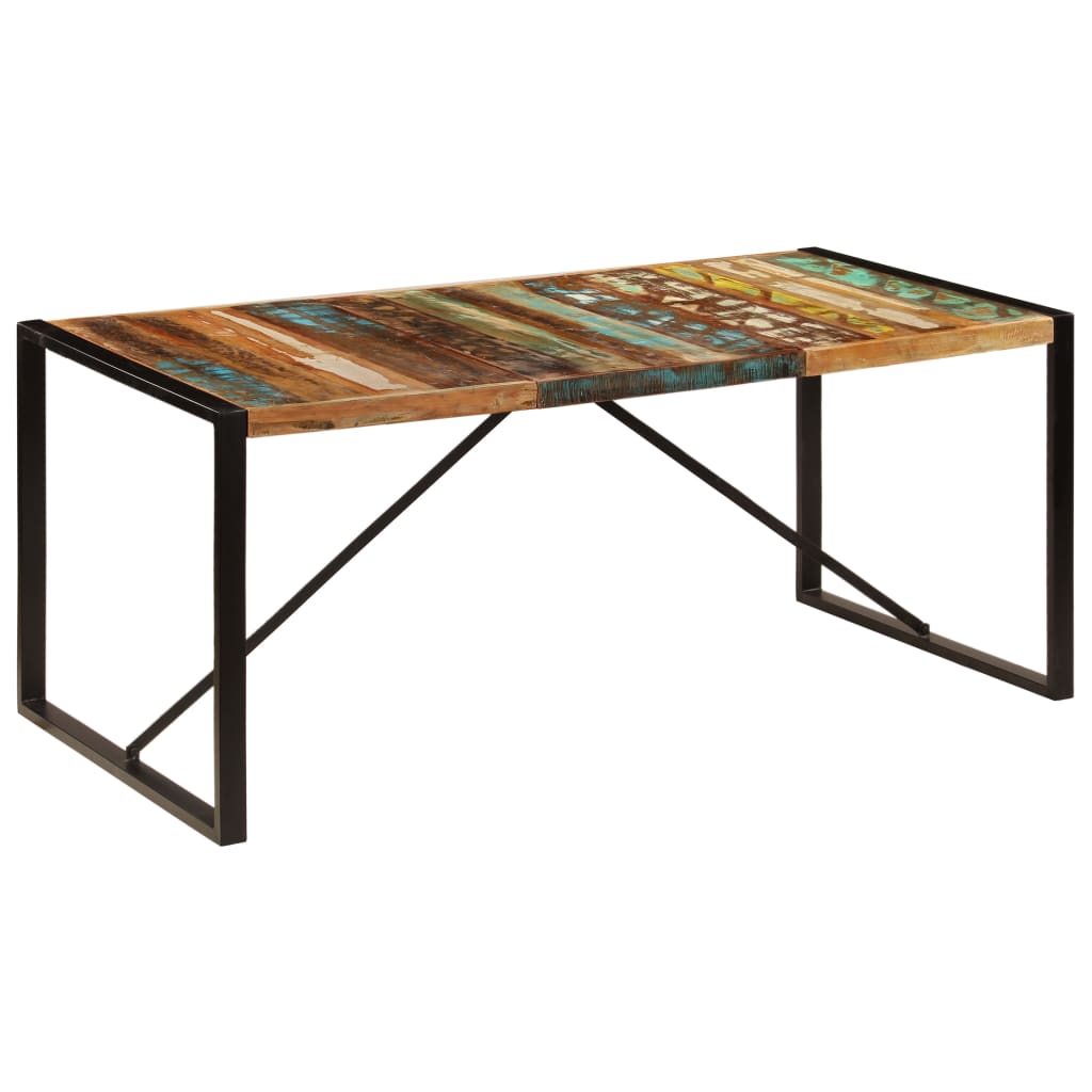 vidaXL ダイニングテーブル 180x90x75cm 無垢の再生木材
