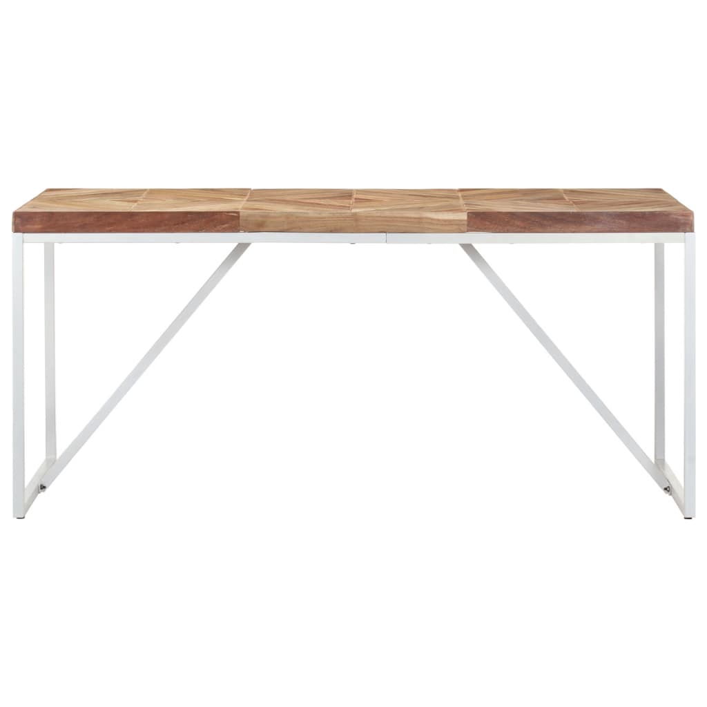 vidaXL ダイニングテーブル 160x70x76cm アカシア無垢材＆マンゴー無垢材