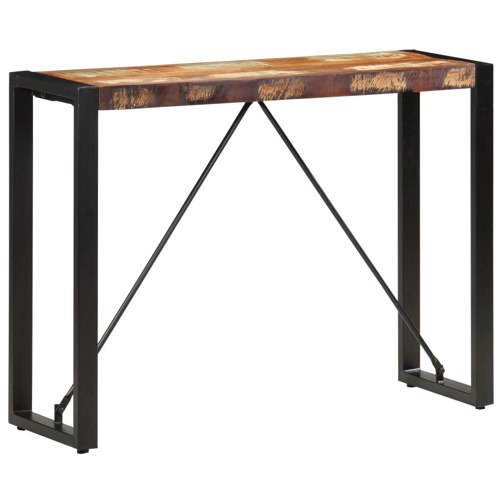 vidaXL コンソールテーブル 110x35x76cm 無垢の再生木材